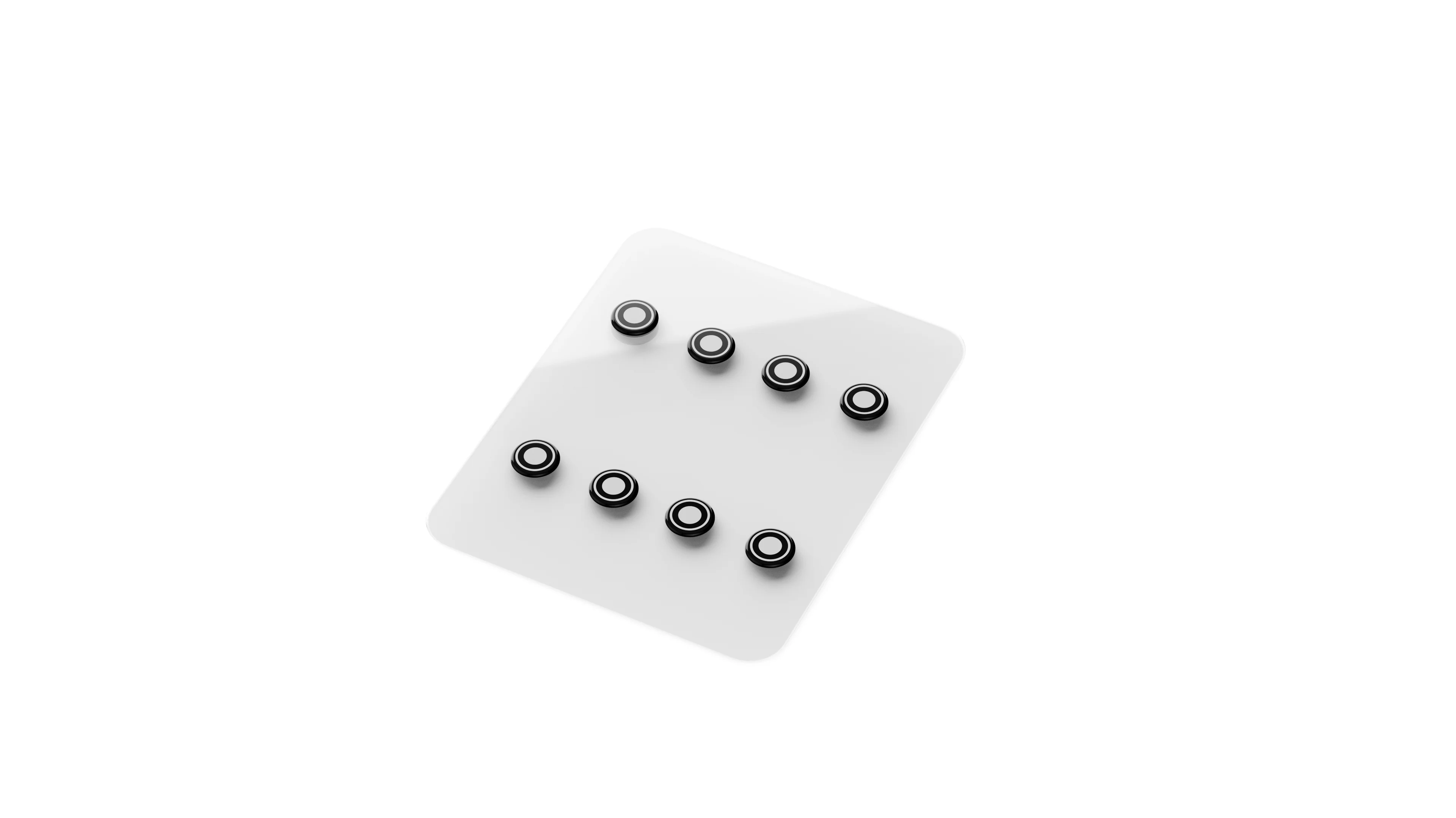 UltraGlide Universal dot Glasss Skates 8 pieces 0.7mm Thick Rounded DIY - Image 2